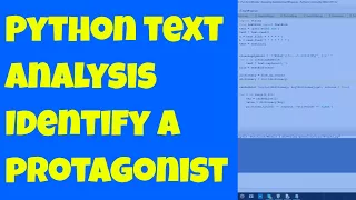 Python Text Analysis - Find Protagonist in a Book