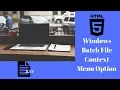 How To Create Context Menu Option to Create New Windows Batch File