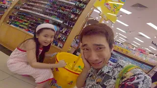 dụng cụ học tập THỬ THÁCH CỰC VUI C CHA CON CHIPPY EM BE Ji bun vibo~