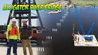 massive floating piling rig in the usa perfectly positioned with 3d machine control