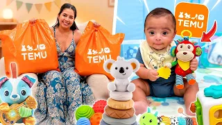 Compré juguetes de estimulación para mi bebé en TEMU! 👶✨