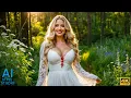 Download Lagu 4K AI Art Lookbook Video of AI Girl ｜ White Dress Dreams in a Summer Field