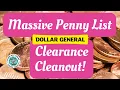 Massive Surprise Penny List for Dollar General