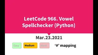 LeetCode 966 Vowel Spellchecker Python