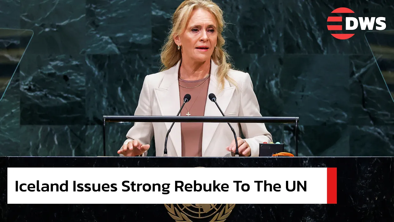 Iceland's FM Gunnarsdottir Slams World Leaders at UN General Assembly Address | DWS News | AC14: video thumbnail