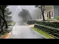 Heavy rain and lightning in the beautiful countryside of Indonesia||sleep soundly in 5 minutes