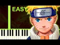 Download Lagu The Raising Fighting Spirit | Naruto - EASY Piano Tutorial