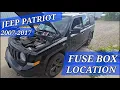 FUSE MODULE LOCATION ON JEEP PATRIOT 2007-2017 EASY ACCESS INTEGRATED POWER MODULE FUSE BOX