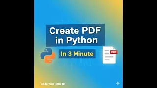 Create PDF in Python in 3 Minute FPDF Tutorial for Beginners