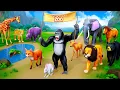 Funny Zoo Animals: Zoo Keeper Gorilla | Lion Elephant Fox Giraffe Hippo Horse Bear Animal Cartoons