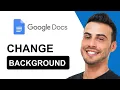 How To Change The Color Of The Background On Google Docs Tutorial 2025