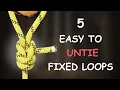 5 Fixed Loop Knots That NEVER Jam But Untie in Seconds