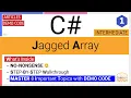 C Jagged Array 2D Array Array of Arrays Syntax Declaration Initialization Demo