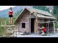 72 Days of Creation – Two Sisters Build a Floating Red Brick House with Stone Roof \u0026 Arched Bridge