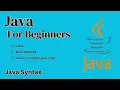 04 Java for beginners Java Syntax Sinhala
