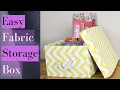Fabric Storage Bin With Lid No Sew Recycle Old Cardboard Box