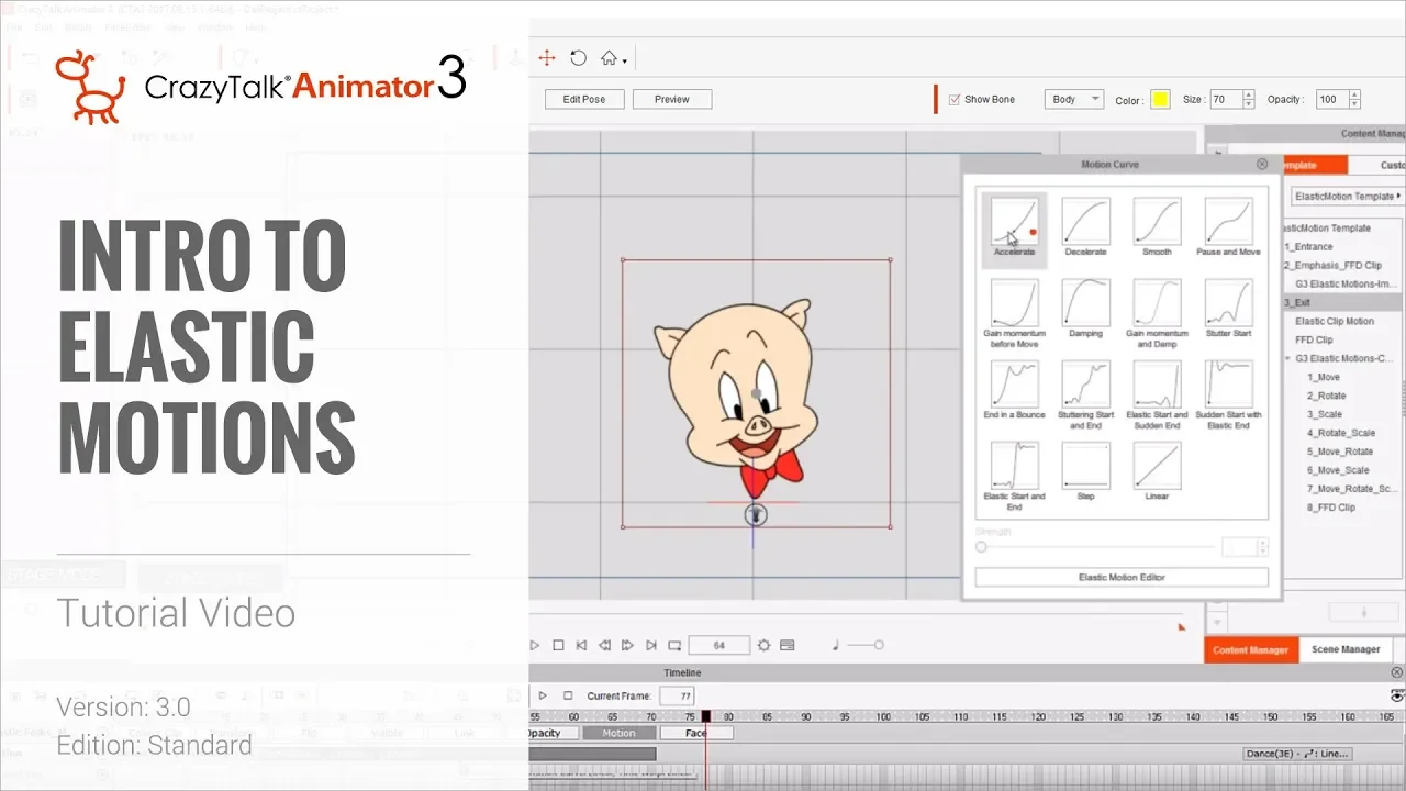 CrazyTalk Animator 3 - Intro to Elastic Motions