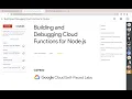 Fixed Building and Debugging Cloud Functions for Node js