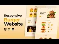 Responsive Burger Website Design Using HTML CSS And JavaScript