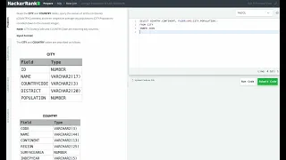 Hackerrank SQL Solution Basic SQL - Average Population of Each Continent