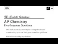 2024 AP Chemistry FRQ Answers Explained Complete Exam Review