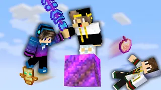 ماين كرافت ولكن سباق بلوكات الحظ السيء ضد اصدقائي الغشاشين دروع وادوات الماء 