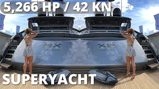 €8,000,000 PERSHING 9X “Rocket” SuperYacht WALKTHROUGH with SPECS / Outtakes at the End (read below)