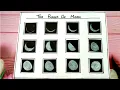 How to draw Phases of the moon diagram drawing easy and step by step diagram school projects