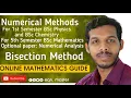 Numerical Methods Bisection method 6th sem BSc Maths Numerical Analysis 1st sem BSc Phy Che