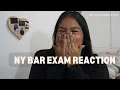 BAR EXAM RESULTS reaction ny bar exam