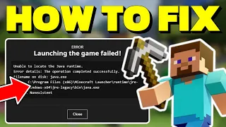 FIX Unable To Locate Java Runtime On Minecraft Error Launching Game Failed