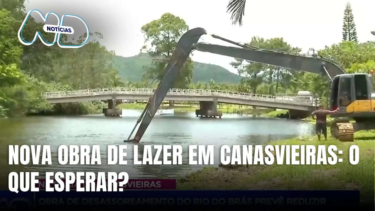 Obra de desassoreamento do rio do Brás em Florianópolis vai reduzir alagamentos