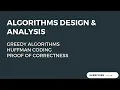 11 1 Proof of Correctness of Greedy Algorithm of Huffman Coding