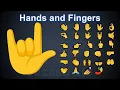 Emoji Meanings Part 3 - Hands and Fingers Signs English Vocabulary