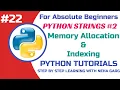 String Indexing Memory Allocation in Python Understanding String Storage Class 11 12 CS