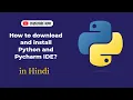 How to download and install Python and Pycharm IDE on Windows 10