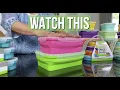 Flat Stacks Space Saving Collapsible Silicone Storage Containers