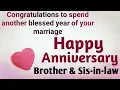 Download Lagu Wedding Anniversary Wishes For Brother And Sister-in-law | Anniversary Wish For Brother