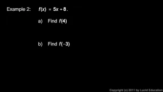 Algebra 2 2 01d - Function Notation