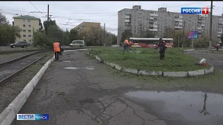 В Омске приводят в порядок трамвайные пути