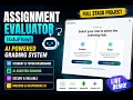 AI Assignment Evaluator Student Tutor Dashboard Demo Full Stack