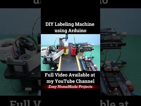 DIY Labeling Machine #arduino #bottlelabeling #bottlelabelingmachine #machine #arduinoproject