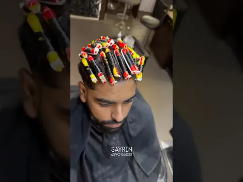 Permanent hair curls at my salon | men’s hair perming | Sayan