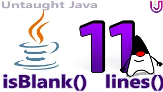 isBlank and lines in java 11 Explained