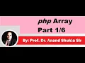 Array in Php Declaration Initialization and Printing - PHP Array-Part