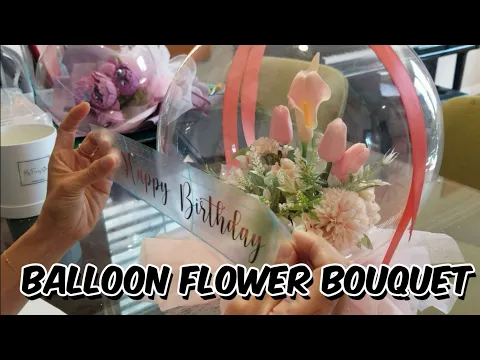 Download MP3 How to make flower balloon bouquet/Pink balloon flower/How to insert flowers in balloon full version