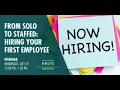 From Solo to Staffed Hiring Your First Employee attendee follow-up