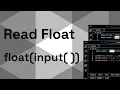 Python - Read Float Input from User via Console