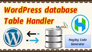 Database Table Handler in WordPress Code Generator Fast Method