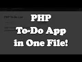 PHP To-Do List App for Beginners Build CRUD in One File